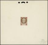 Lot n° 1733 -  - 552   Pétain, + 50c. s. 1f.50, épreuve d'artiste en brun avec Essai de surcharge en rouge, TB, RRR