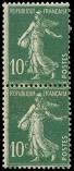 Lot n° 1490 - * - 159j  Semeuse Camée, 10c. vert, IMPRESSION sur RACCORD, TB. C