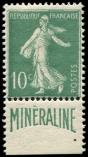 Lot n° 1048 - * - 188A  Minéraline, 10c. vert, TB
