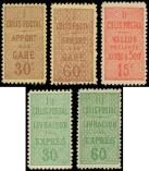 Lot n° 1363 - * - 23/27 Série de 1918/1923, TB, Yvert 28/32