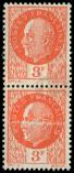Lot n° 1540 - * - 521   Pétain,  3f. orange, PAIRE avec impression s. RACCORD, TB