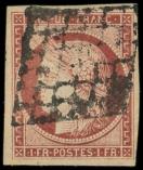 Lot n 56 -  - 6     1f. carmin, obl. GRILLE, TB