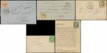 Lot n 712 - <span><img src='https://www.ceres.fr/img/ImgLet.jpg' height=14 width=18 alt='Let' border='0'></span> - 87/ALPES MARITIMES N16, 19, 20 et 55 (2) obl. GC ou cd de NICE s. 5 Lettres ou doc., tous Superbes