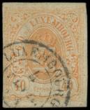 Lot n° 2840 -  - LUXEMBOURG 11 : 40c. rouge-orange, obl., TB. Br