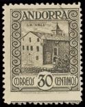 Lot n° 2743 - * - ANDORRE ESPAGNOL 21A : 30c. sépia, timbre plus grand, inf. ch., A000,62, TB