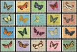Lot n° 2976 - * - MOZAMBIQUE 419/38 : Papillons, la série de 20 valeurs, TB