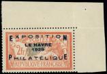 Lot n° 1073 - ** - 257A  Expo Le Havre, 2f. orange et vert-bleu, cdf légère froissure de gomme, TB