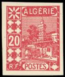 Lot n° 1917 - (*) - ALGERIE 41a : 20c. rouge-carminé, NON DENTELE, TB