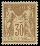 Lot n° 457 - ** - 80   30c. brun-jaune, fraîcheur postale, TTB
