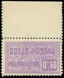 Lot n° 2090 - ** - ALGERIE Colis Postaux 13b : 0f60 violet, SANS surcharge, bdf, TB