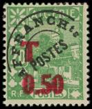 Lot n° 2070 - * - ALGERIE Taxe 28b : 0,50 sur 30c. vert-jaune, DOUBLE surcharge, TB