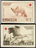 Lot n° 2031 - ** - ALGERIE 343/44 : Croix Rouge 1957, NON DENTELES, TB