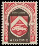 Lot n 2011 - ** - ALGERIE 270 : 10f. rouge carmin et spia, centre dplac, TB