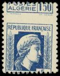 Lot n° 1993 - ** - ALGERIE 214c : 1f50 bleu, PIQUAGE à CHEVAL, TB