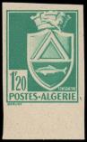 Lot n° 1960 - ** - ALGERIE 177a : 1f20 vert-bleu, NON DENTELE, TB