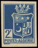Lot n° 1964 - ** - ALGERIE 179f : 2f. bleu, NON DENTELE, infime rousseur, sinon TB. Br