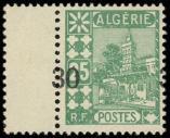 Lot n° 1933 - * - ALGERIE 73a : 30 sur 25c. vert, surcharge à cheval, bdf, TB