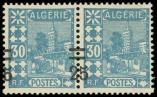 Lot n° 1932 - * - ALGERIE 72a : 25 sur 30c. bleu, surcharge à cheval, en paire, un ex. sans le 2, TB