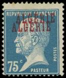 Lot n° 1912 - * - ALGERIE 26a : 75c. bleu, DOUBLE surcharge, rousseur, B/TB