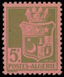 Lot n° 1970 - ** - ALGERIE 183 : 5f. vert-jaune sur rose, TB