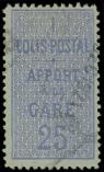 Lot n° 2076 -  - ALGERIE Colis Postaux 1a : 25c. outremer sur azuré, obl., TB