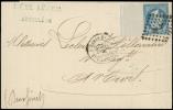 Lot n 347 - <span><img src='https://www.ceres.fr/img/ImgLet.jpg' height=14 width=18 alt='Let' border='0'></span> - 22   20c. bleu, grand BORD de FEUILLE, obl. Amb. BP 2e s. LAC, cd BORDEAUX A PARIS 2e 28/5/67, TTB