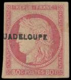 Lot n 3842 - * - GUADELOUPE 13 : 80c. rose, TB. C