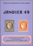 Lot n� 4987 -  - Inventaire des Lettres de Janvier de 1849 + suppl�ment 2004 et collection Dubus le 20c. noir vente Jamet-Baudot 1998, TB