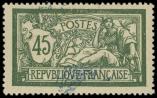 Lot n� 2743 - * - 143g  Merson, 45c. vert et bleu, CENTRE � CHEVAL, TB, cote et N� Maury