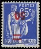 Lot n� 2860 - * - 479a  Paix, 50 s. 65c. outremer, surcharge RENVERSEE, TB. Br