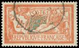 Lot n 2750 -  - 145c  Merson,  2f. orange et vert-bleu, cusson BRISE, obl., TB. Br
