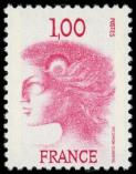 Lot n� 2910 - ** - 1895A  Marianne d'Excoffon, 1,00 rose, NON EMIS, TB, certif. Scheller