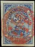 Lot n° 2574 -  - Colis Postaux de Paris 2 : Compagnie des Transporteurs Parisiens 50c. bleu, oblitération rouge, TB